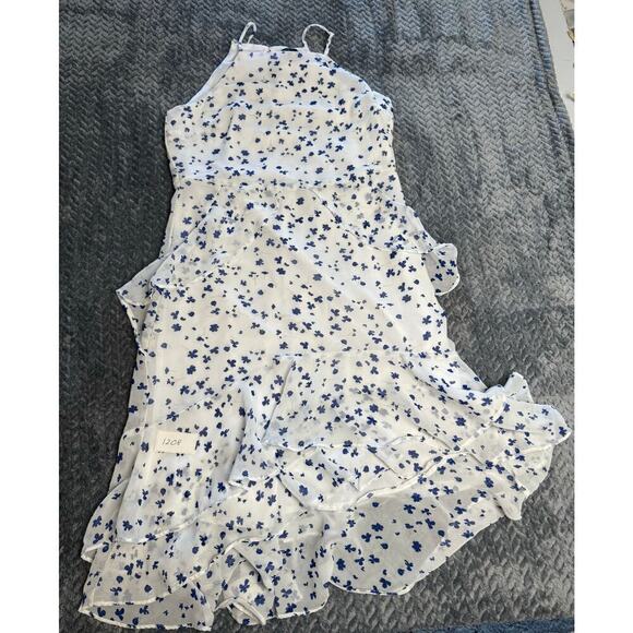 Banana Republic Dresses & Skirts - Banana Republic Floral Tiered Gauze Ruffle Dress Size 6 MSR $89.99 Blue Flowers